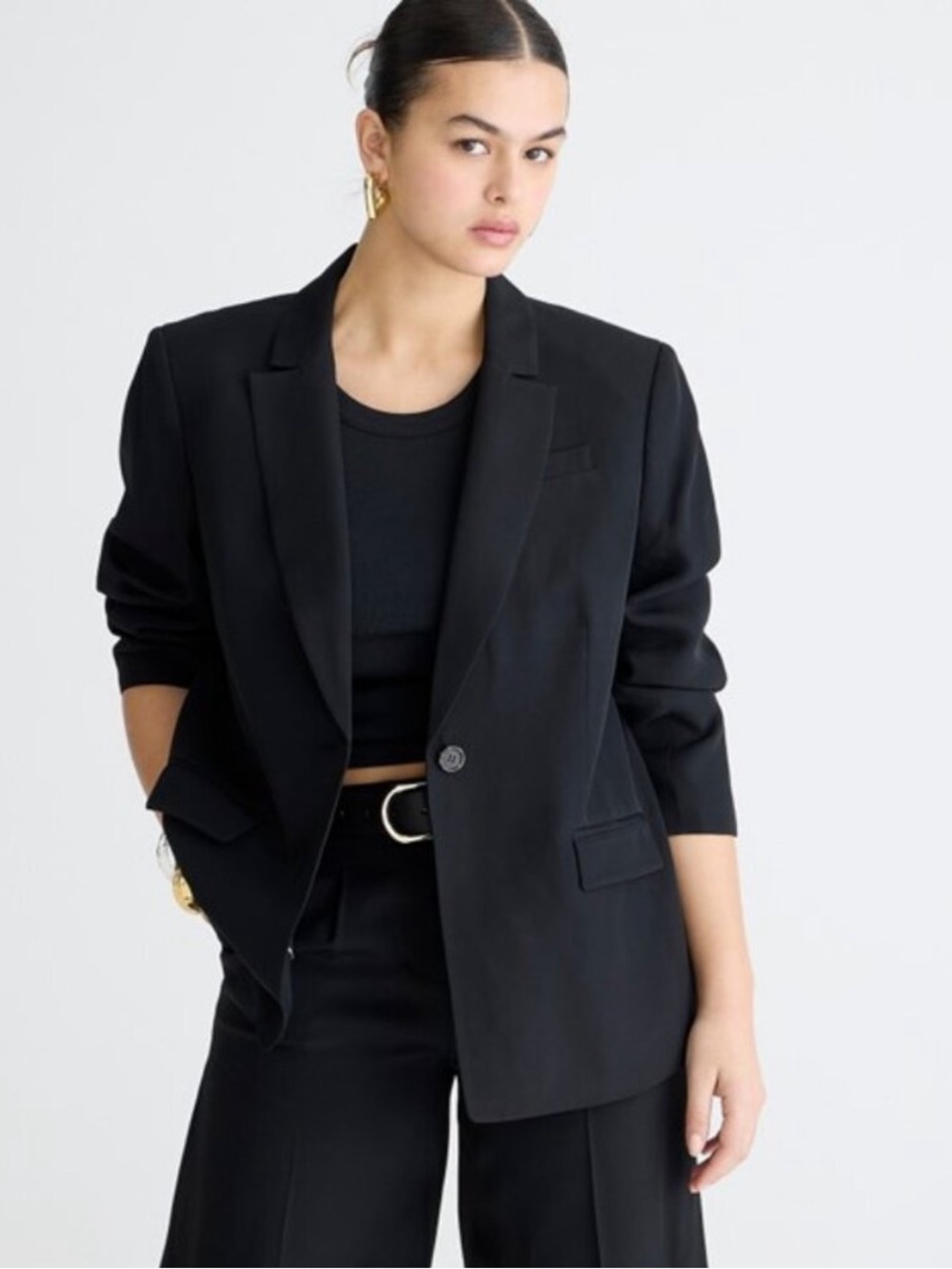 J. Crew Tuxedo blazer in drapey viscose